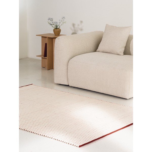 Crvena/bež ručno rađena vunena staza 80x170 cm Lenu – noo.ma-image-3