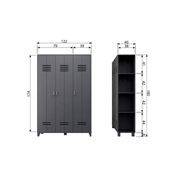 Tamno sivi ormarić vtwonen Locker-image-2