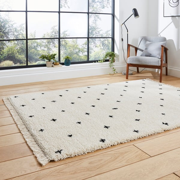 Bijelo-crni tepih Think Rugs Boho Dots, 120 x 170 cm-image-2