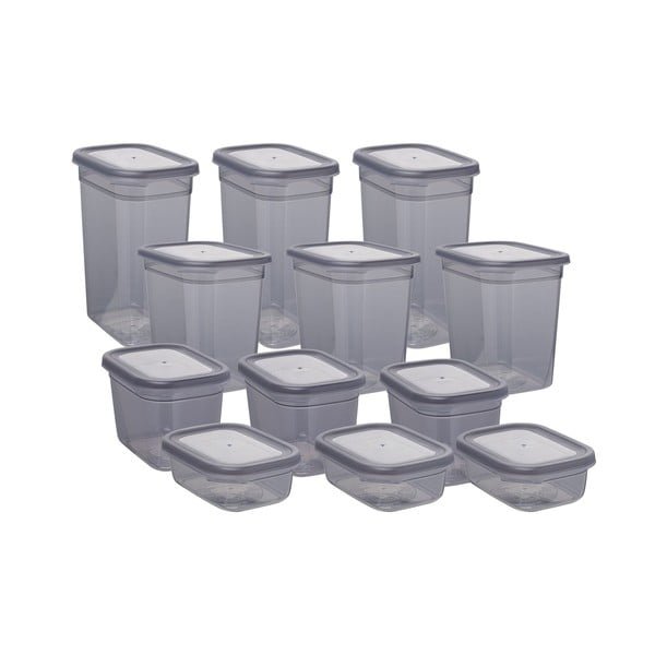 Posude za namirnice u setu 12 kom za čuvanje hrane Fresco – Hermia