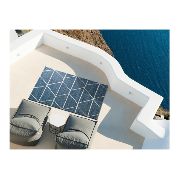 Plavi vanjski tepih Universal Elba Geo, 60 x 110 cm-image-2