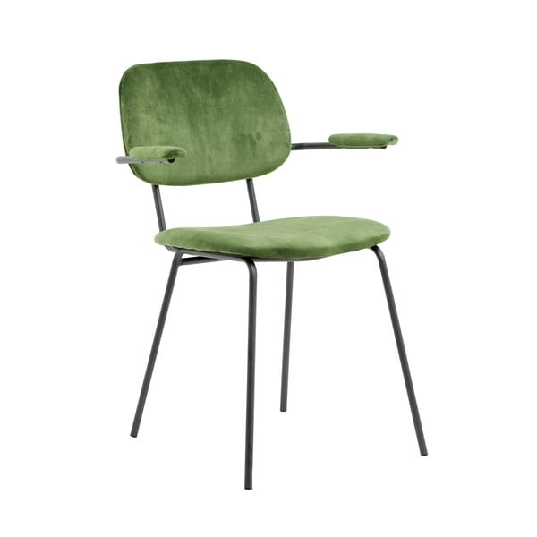 Blagovaonski stolac od zelenog baršuna Emma - Light & Living