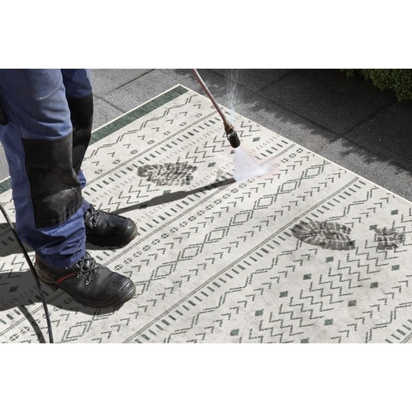 Zeleno-bež tepih za eksterijer NORTHRUGS Kuba, 80 x 250 cm-image-1