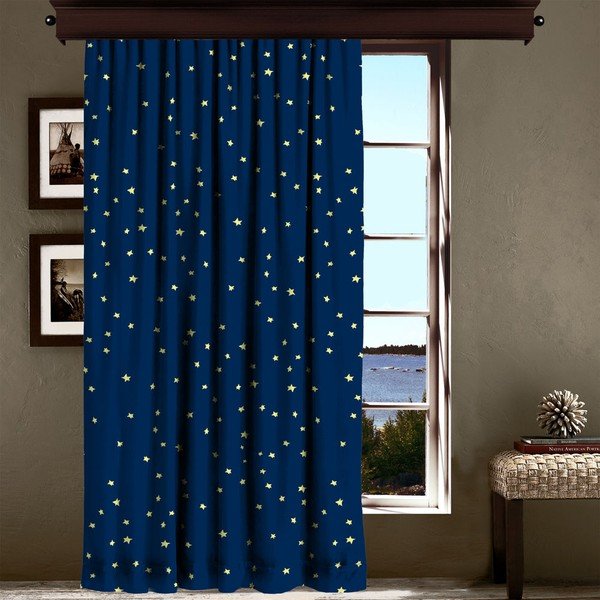 Tamnoplava zavjesa Cipcici, 260 x 140 cm-image-1