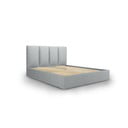 Svijetlo sivi bračni krevet Mazzini Kreveti Juniper, 180 x 200 cm