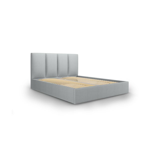 Svijetlo sivi bračni krevet Mazzini Kreveti Juniper, 160 x 200 cm