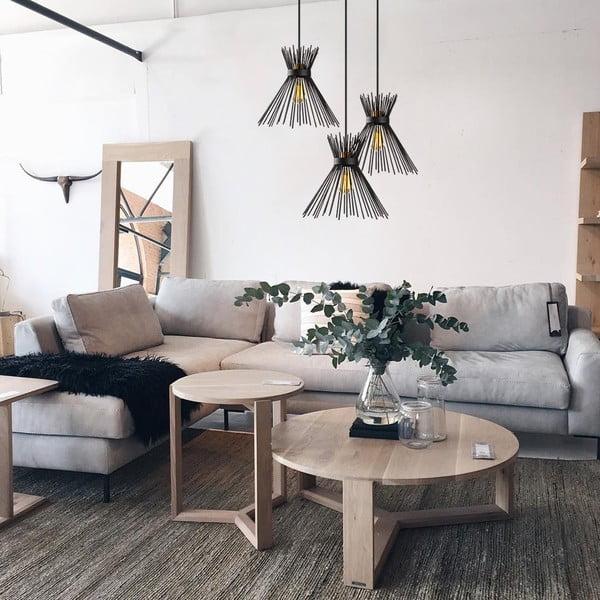 Crna viseća svjetiljka s metalnim sjenilom ø 63 cm Kirpi – Opviq lights-image-4