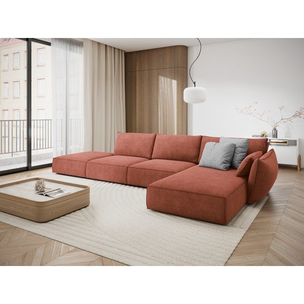 Crvena kutna garnitura (desni kut) Vanda - Mazzini Sofas-image-1