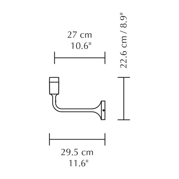 Metalna zidna lampa bez sjenila u srebrnoj boji Santé – UMAGE-image-4