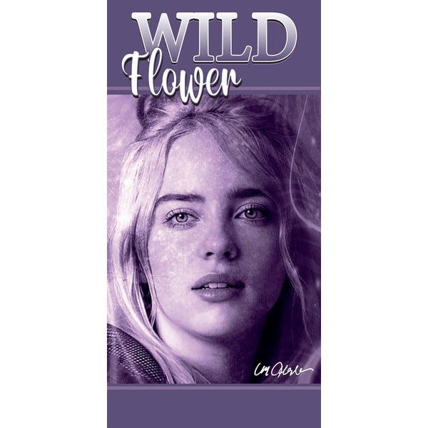 Ljubičasti pamučan dječji ručnik 70x140 cm Billie Eilish – Jerry Fabrics