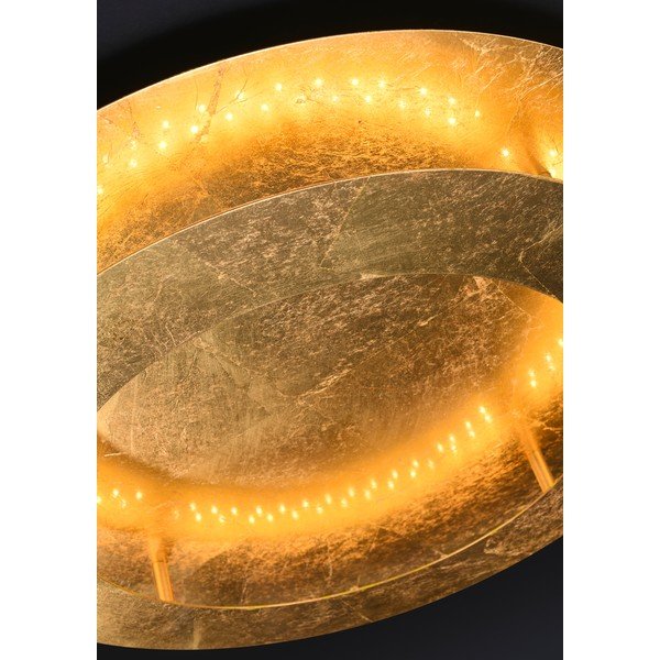LED stropna svjetiljka u zlatnoj boji s metalnim sjenilom 50x50 cm Merle – Candellux Lighting-image-1