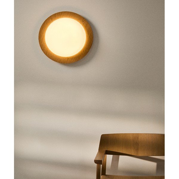 Metalna LED zidna lampa u prirodnoj boji ø 40 cm Novae – Kave Home-image-1