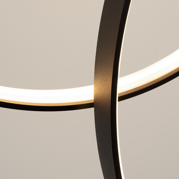 Crna LED viseća svjetiljka aluminijska RIO – Thoro-image-4