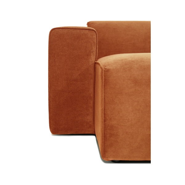 Narančasti baršunasti element za kauč Scandic Sting, lijevi kut-image-4