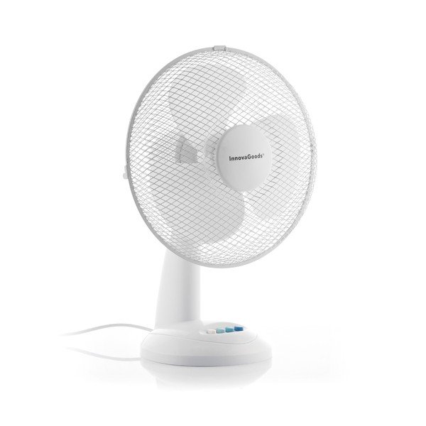 Bijeli stolni ventilator Innovagoods, ø 30 cm