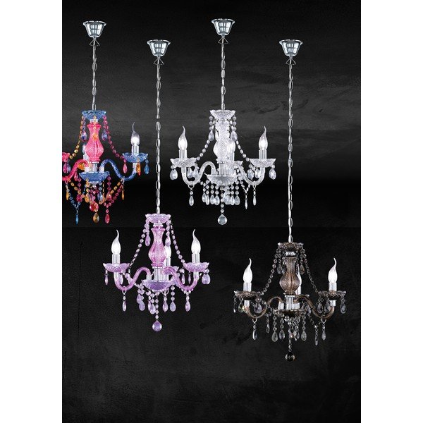 Metalna viseća svjetiljka sa sjenilom od akrilnog stakla ø 46 cm Lüster – Reality-image-3