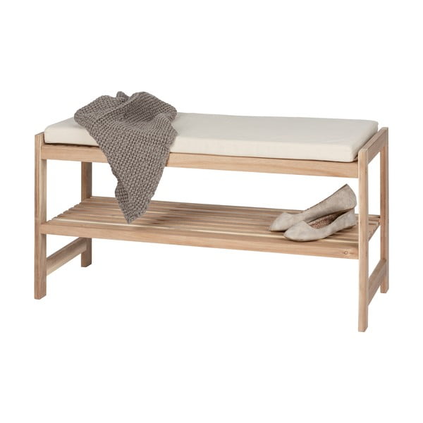 Ormarić za cipele od masivnog bagrema s klupom u prirodnoj boji Acina – Wenko-image-2