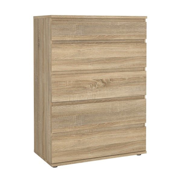 Visoka komoda u dekoru hrasta u prirodnoj boji 77x107 cm Nova – Tvilum-image-2