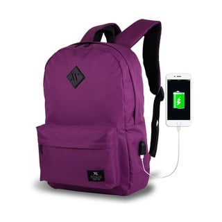 Ljubičasti ruksak s USB priključkom My Valice SPECTA Smart Bag