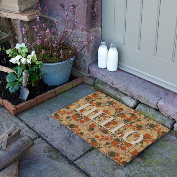 Otirač od kokosovih vlakana 40x60 cm Hello Floral – Artsy Doormats-image-3