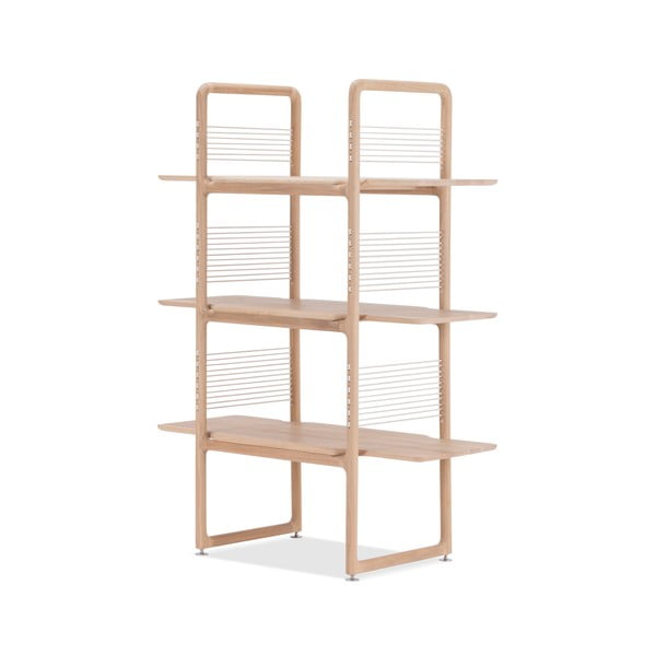 Polica za knjige od punog hrasta Gazzda Muse, visina 140 cm-image-1