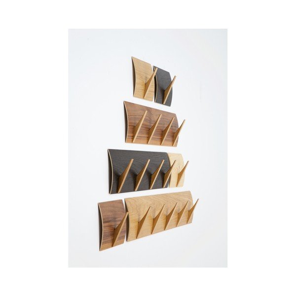 Zidna vješalica izrađena od masivnog drveta Woodman Rack Naki Walnut Large-image-1