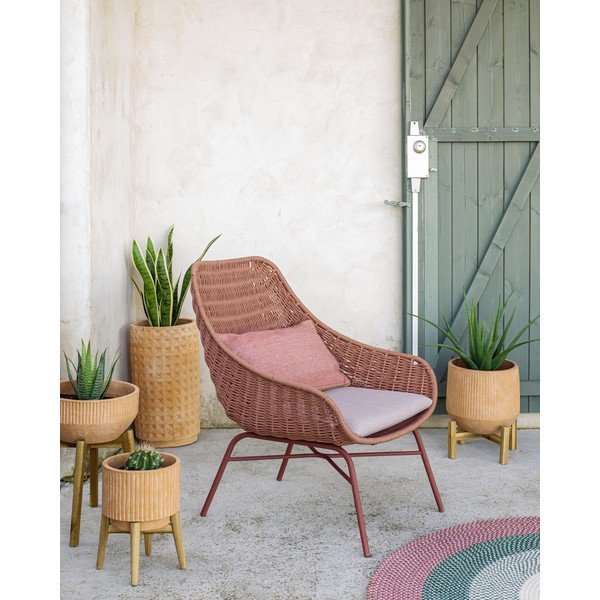 Terakota tegla na drvenom postolju Kave Home Denpasar, ⌀ 33 cm-image-3