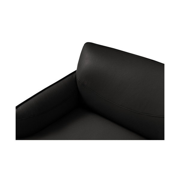 Crna kožna fotelja Windsor & Co Sofas Neso-image-4