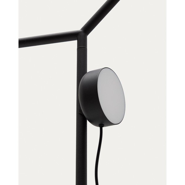 Crna LED stojeća svjetiljka s mogućnosti zatamnjivanja (visina 160 cm) Orey – Kave Home-image-4