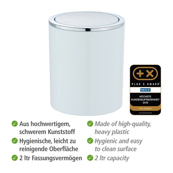 Bijeli koš za smeće Wenko Inca, 2 l-image-3