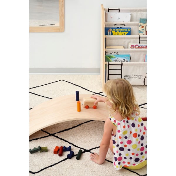 Dječji regal za knjige od bež tkanine 60x70 cm Animals - Folkifreckles-image-3