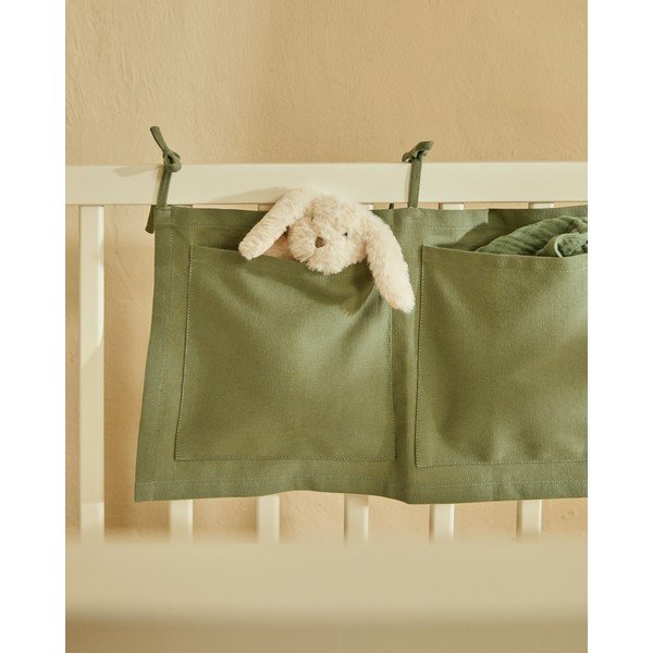 Zeleni pamučan džep za krevetić 45 cm Laily – Kave Home-image-1