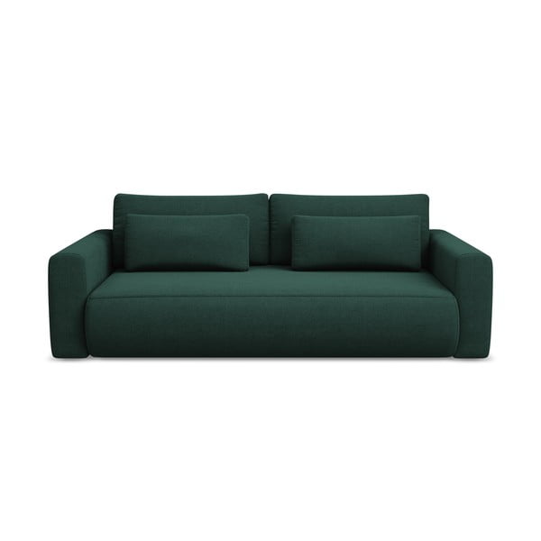 Zelena sklopiva/s prostorom za odlaganje sofa 238 cm Kapua – Makamii