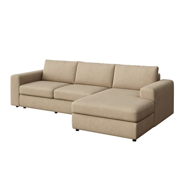 Svjetlo smeđa baršunasti kutna garnitura (s desnim kutom/s ležaljkom) Baga – Rodier-image-2