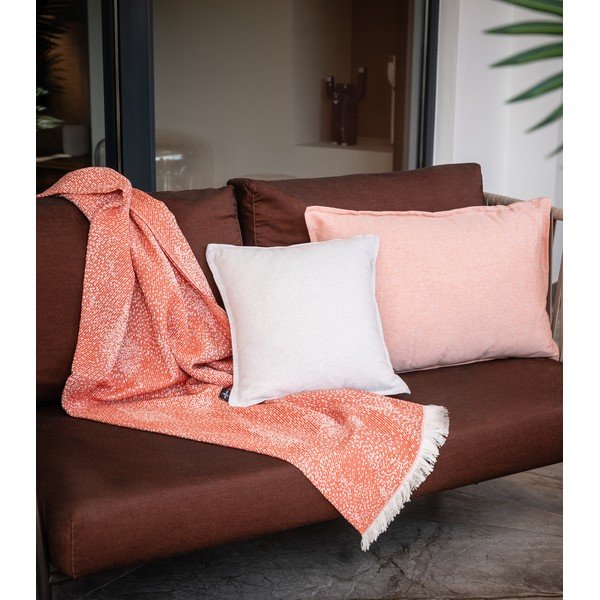 Crveni pokrivač s udjelom pamuka Euromant Dotty Diamond, 140 x 180 cm-image-1