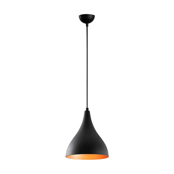 Crna viseća svjetiljka s metalnim sjenilom ø 22 cm Berceste – Opviq lights
