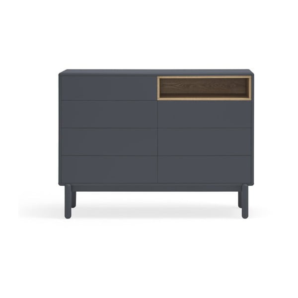 Tamno siva niska komoda 120x90 cm Corvo - Teulat