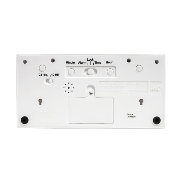 Bijeli digitalni sat s budilicom LEGO® Brick-image-1