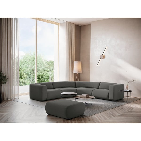 Sivi baršunast tabure Ekahi – Makamii-image-1