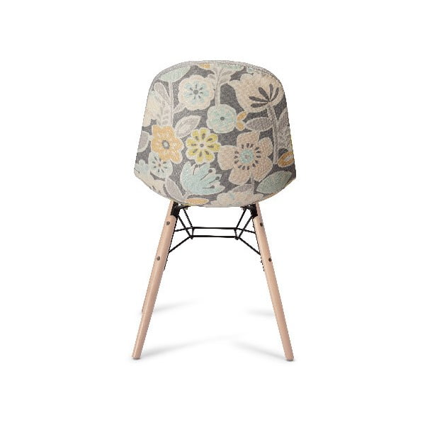 Siva stolica za blagovanje s bukovim nogama Furnhouse Sun