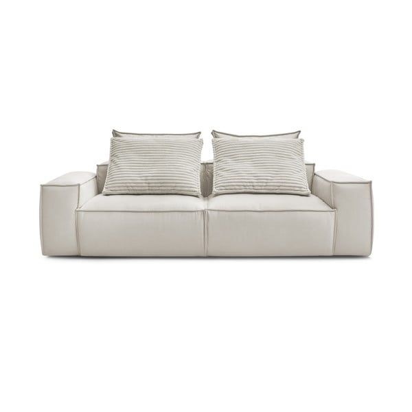 Bež sofa od imitacije kože 260 cm Boheme – Bobochic Paris