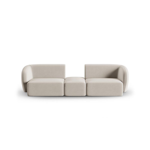 Bež baršunasti sofa 246 cm Paolo – Milo Casa