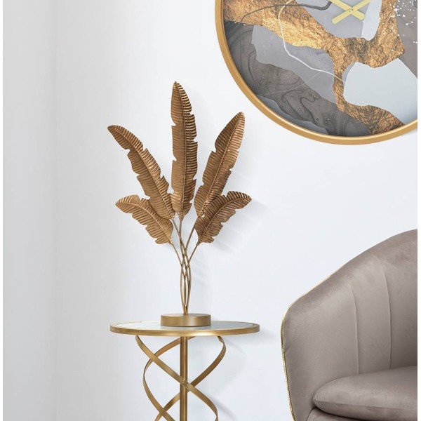 Ukrasni kipić u zlatnoj boji Mauro Ferretti Five Leaf-image-1