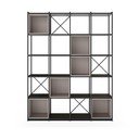 Crna/krem biblioteka 140x179 cm Anya – Marckeric