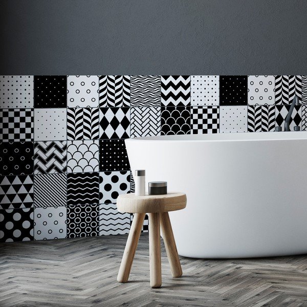 Set od 30 ukrasnih zidnih naljepnica Ambiance Scandinavian, 20 x 20 cm-image-1