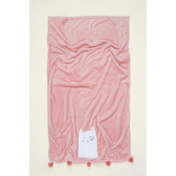 Ružičasta pamučna deka za bebe 75x120 cm Kitty – Mijolnir-image-1
