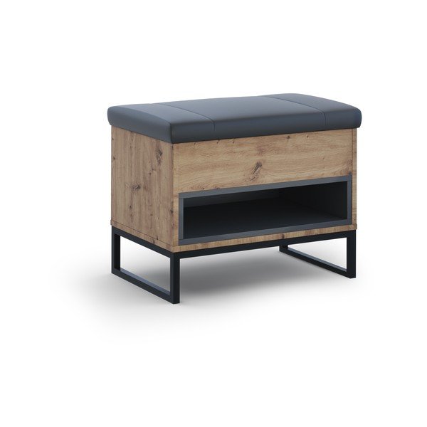 Stalak za cipele u dekoru hrasta s klupom Olis - Cosmopolitan Design