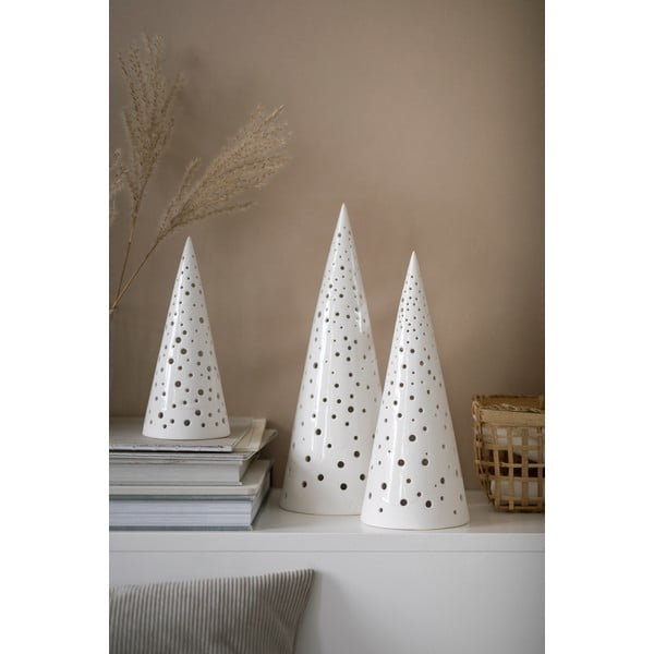 Bijeli božićni porculanski svijećnjak Kähler Design Nobili, visina 19 cm-image-2