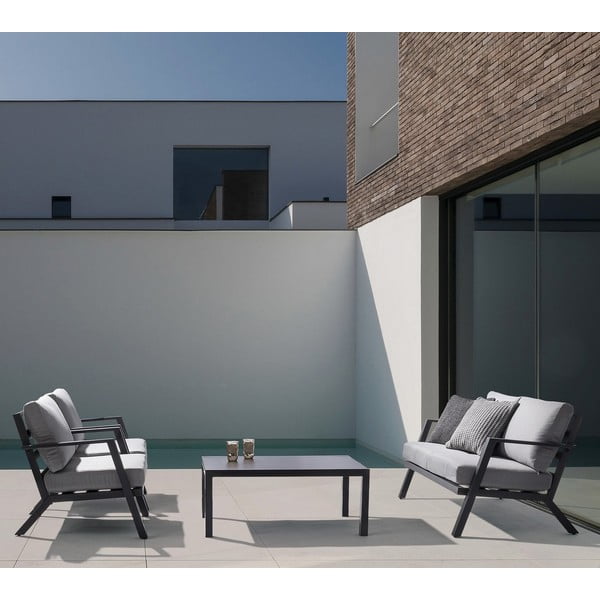 Siva vrtna garnitura aluminijska za 4 osobe Harley   – Bizzotto-image-1