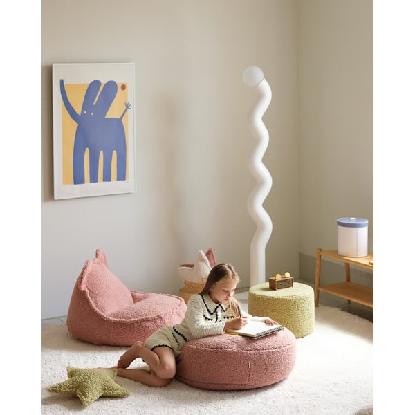 Ružičasta vreća za bebe od bouclé tkanine Bear – Wigiwama-image-4